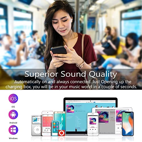 Bluetooth Kopfhörer In Ear,Echte kabellose Ohrhörer HiFi Stereoklang IPX6 Wasserdichtes kabelloses Bluetooth mit… - Image 6