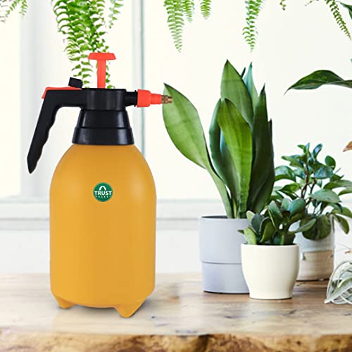 Image of TrustBasket Pressure Sprayer (2 Liter) - Yellow| Pressure Spray Bottle for Plants | Gardening Water Pump Sprayer | Plant Spray Bottle for Garden | Spray Bottles for Gardening