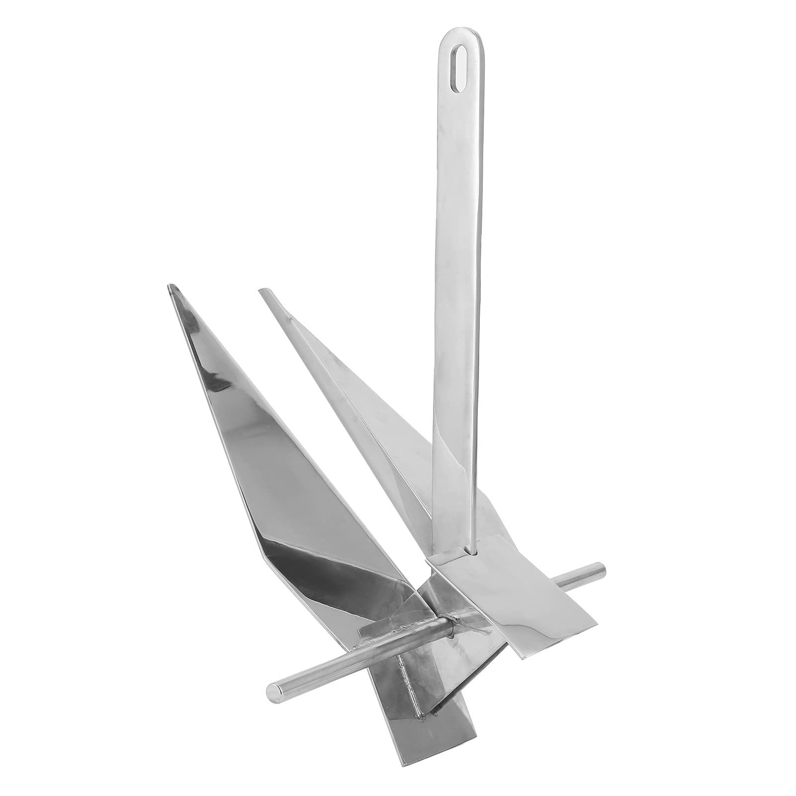 RiToEasysports Ancla para Barco de 2 Kg Ancla Marina de Acero Inoxidable 4 LB de Fraguado Rápido Resistente a la Corrosión Fuerte Poder de Sujeción para Barcos de 17 a 22 Pies Pesca Pequeña y Uso