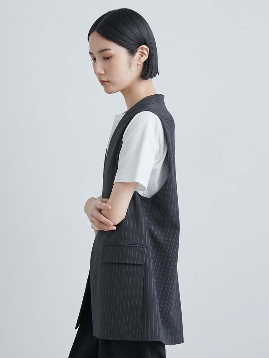 Amazon | [ミースロエ] ボクシーロングベスト MWFV251057