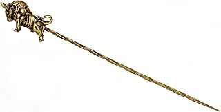 Messing Zigarre Pin Spiral Dredge Lange Nadel Asche Zigarre Halter Werkzeug Skorpion Bull Gecko Geldbörse Zubehör für Zigarren (Bull)