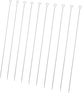 FONDOTIN 10pcs Stainless Steel Beaded Tools Beading Accessories for Home Use Extra Fine Needles for Jewelry Making and Beading Supplies