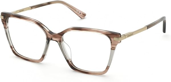 NINA RICCI VNR430 Okulary Damskie Shiny Striped Pink, 52, Kolor różowy, 52
