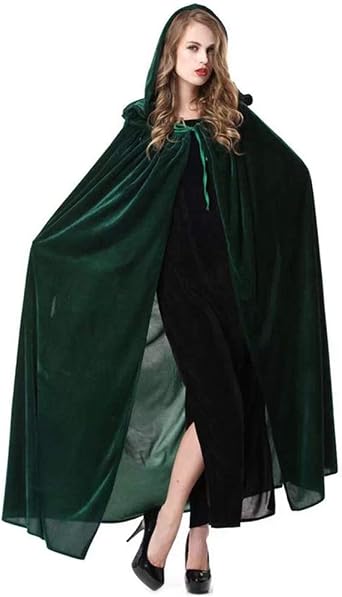 Rulercosplay Halloween Cloak Blue or Green Witch Hoodies Cosplay Costume 59