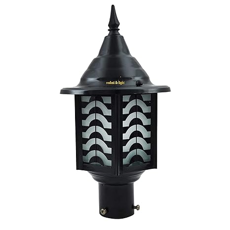 ZOREZA Gate Light for Home Gate Pillar Lamps | Lights for Garden | Wall Lights Main Gate Lights Pillar Waterproof Lamp Post for Boundary | Piller Garden Lights Yard Landscape Decoration (Pack of 2)