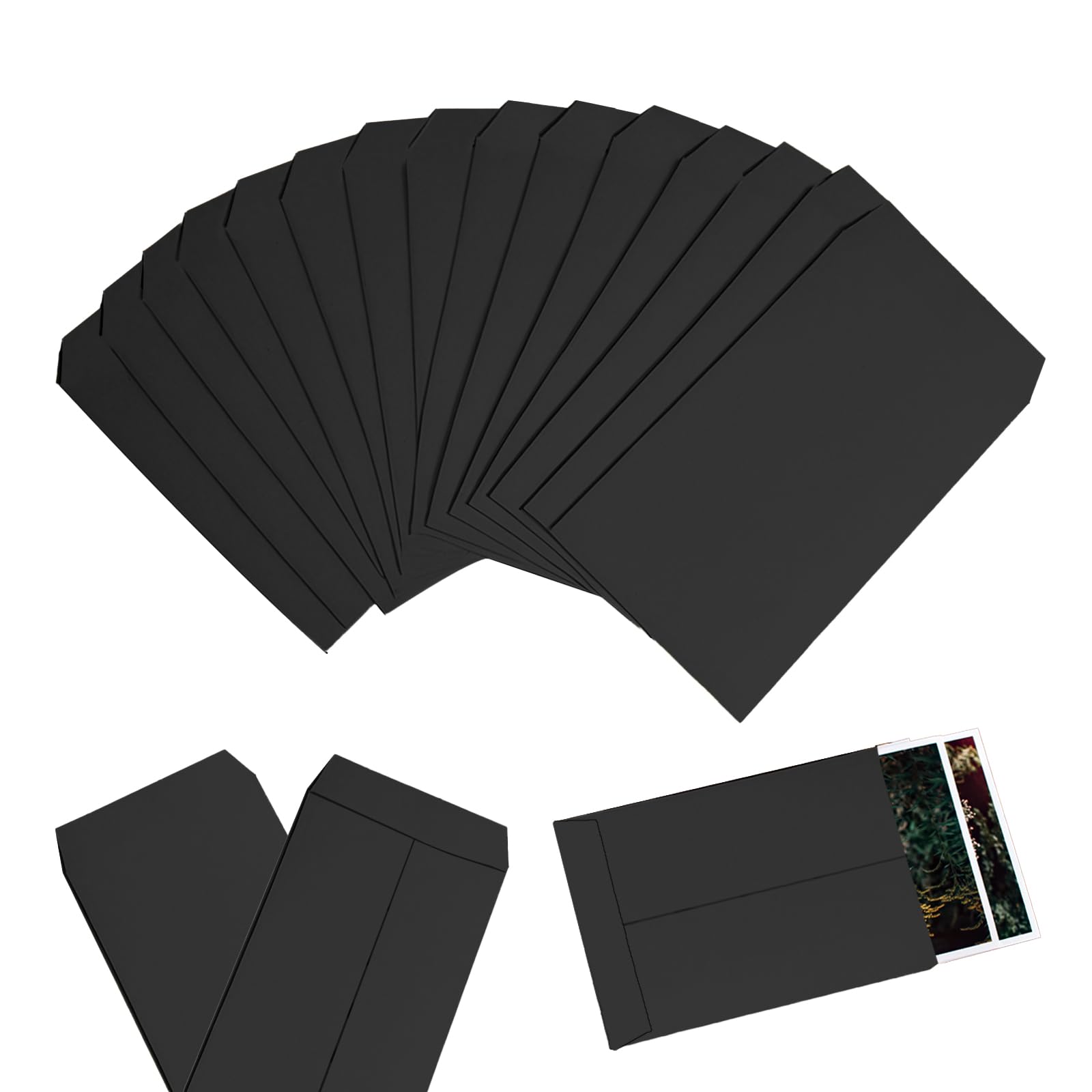 100 Pcs Small Black Kraft Paper Envelopes, Self-Adhesive Seed Envelopes, 10x6cm/3.9x2.4inch, Perfect for Packaging Small Items, Storing Seeds, Coins, Beads or Stamps โ image 1