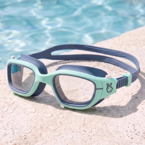 Image of Vvinca Kids Swim Goggles, Swimming Goggles for Kids 3-14 Anti-Fog UV Protection No Leak Pool Glasses for Boys Girls