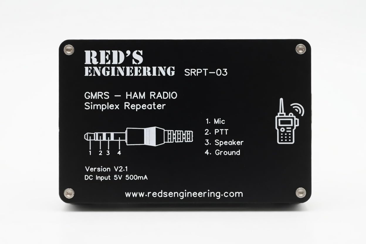 SRPT-03 GMRS Repeater for Baofeng Compatible Handhelds - WiFi Setup, 1000mAh Battery, USB-C, OTA Firmware Updates, Range Extender