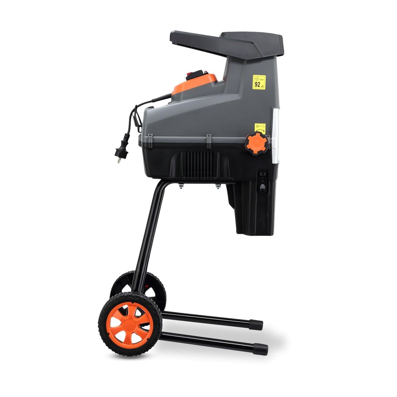 FUXTEC Biotrituratore Elettrico FX-EGH2800T – Cippatrice con Potenza 2800 W – Sistema a rullo silenzioso – Cestello raccolta 60 L – Protezione anti-inceppamento – Tritura rami fino a 44 mm