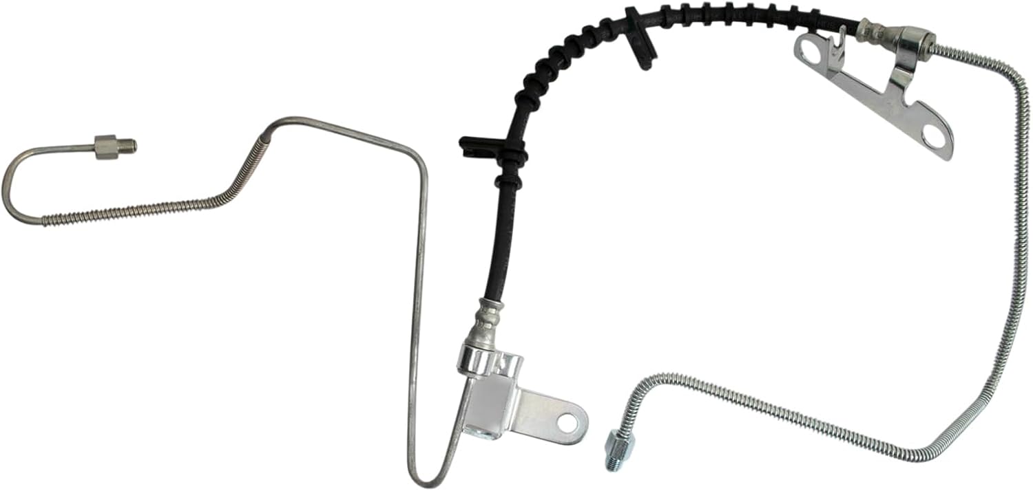 TRQ Rear Left Brake Hose Drivers Side Compatible with 2004-2007 Chrysler Town Country 2001-2003 Voyager 2001-2007 Dodge Caravan 2001-2002 Grand Caravan