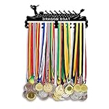 PH PandaHall Medal Hanger Display, Dragon Boat Medal Holder Display Hanger Metal Medal Rack Frame Sport Awards Ribbon Holder Personalized Wall Mount Tiered Award Rack for Over 60 Medals Athletes Men