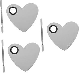 BESTOYARD 3 Conjuntos De Paleta Prato De Molho Palete Bandeja De Pintura Palete De Tinta Bandeja De Aquarela Bandeja De Mistura De Maquiagem Bandeja De Servir De Metal Bandeja De Arte De