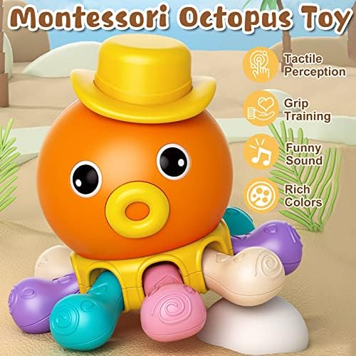 Baby Sensory Toys for 6-18 Months - Toddlers Montessori Toy for Early Educational Fine Motor Skills Development, Octopus Finger Fidget Toy Gifts for 1 2 3 Years Old Boys Girls Kids Birthday Christmas