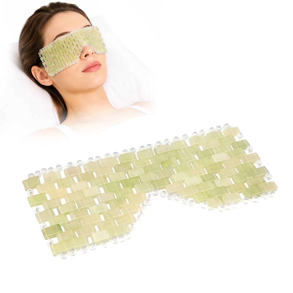 MAYCREATE® Natural Jade Stone Eye Mask for Puffy Eyes & Dark Circles — Amazon image 8