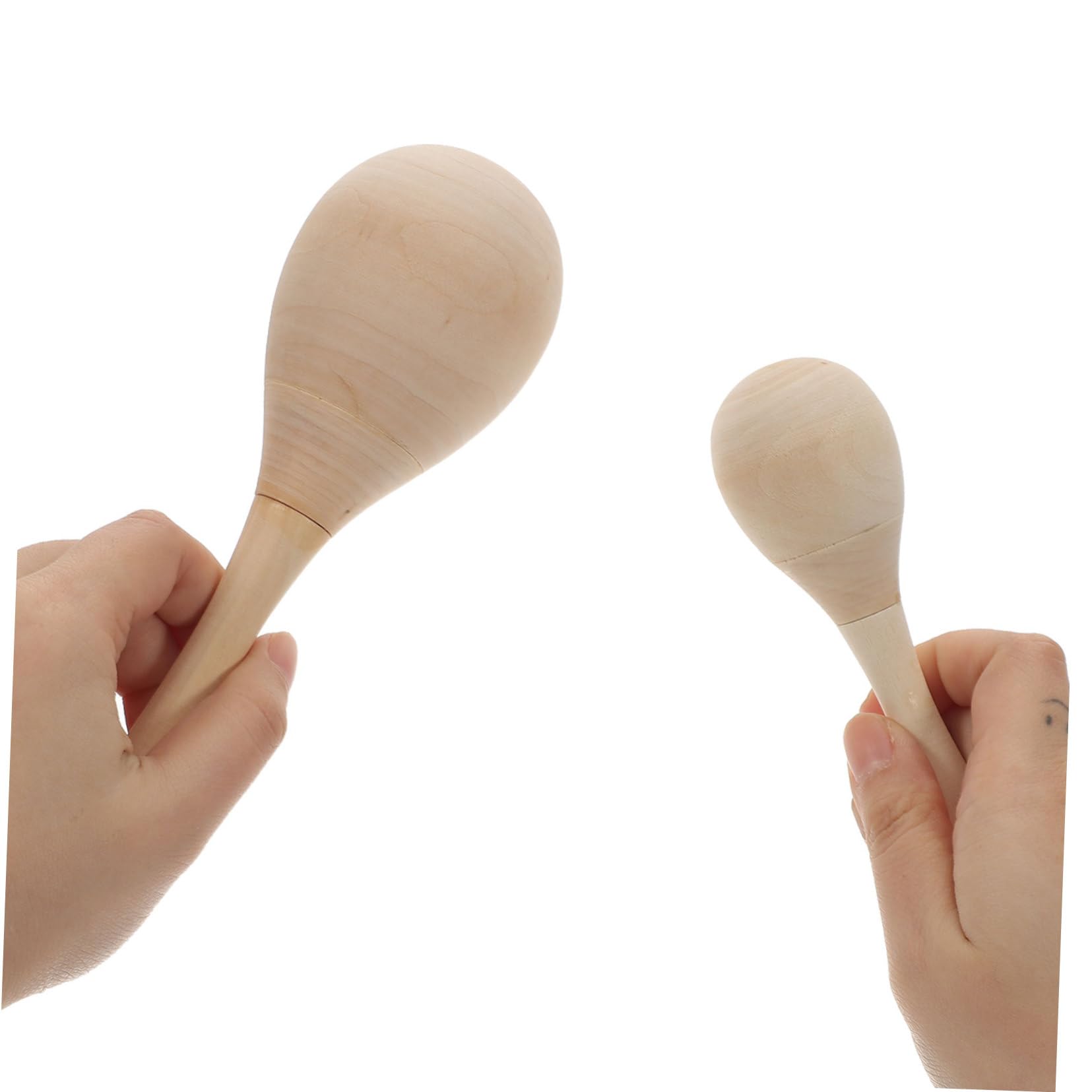 HANABASS 12pezzi Maracas in Legno per Ragazzo Ragazza Ragazza Strumenti Musicali Fai da Te Giocattoli Educativi Sonagli Musicali per Migliorare Coordinazione e Interesse per Attività