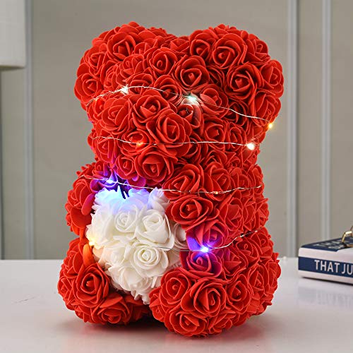 image for Rose Teddy Rose , Rose Bear - Handmade with Flower Petals - Artificial