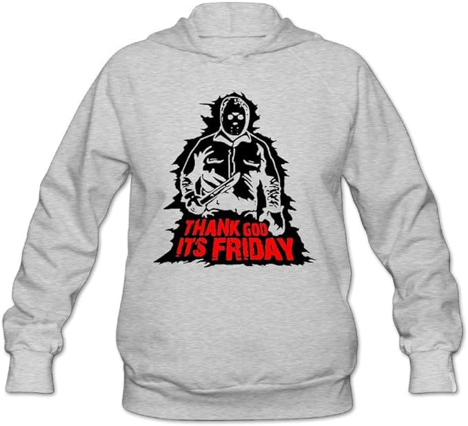 Thanks god It's Friday with Tragic Logo on Hooded Sweatshirt
