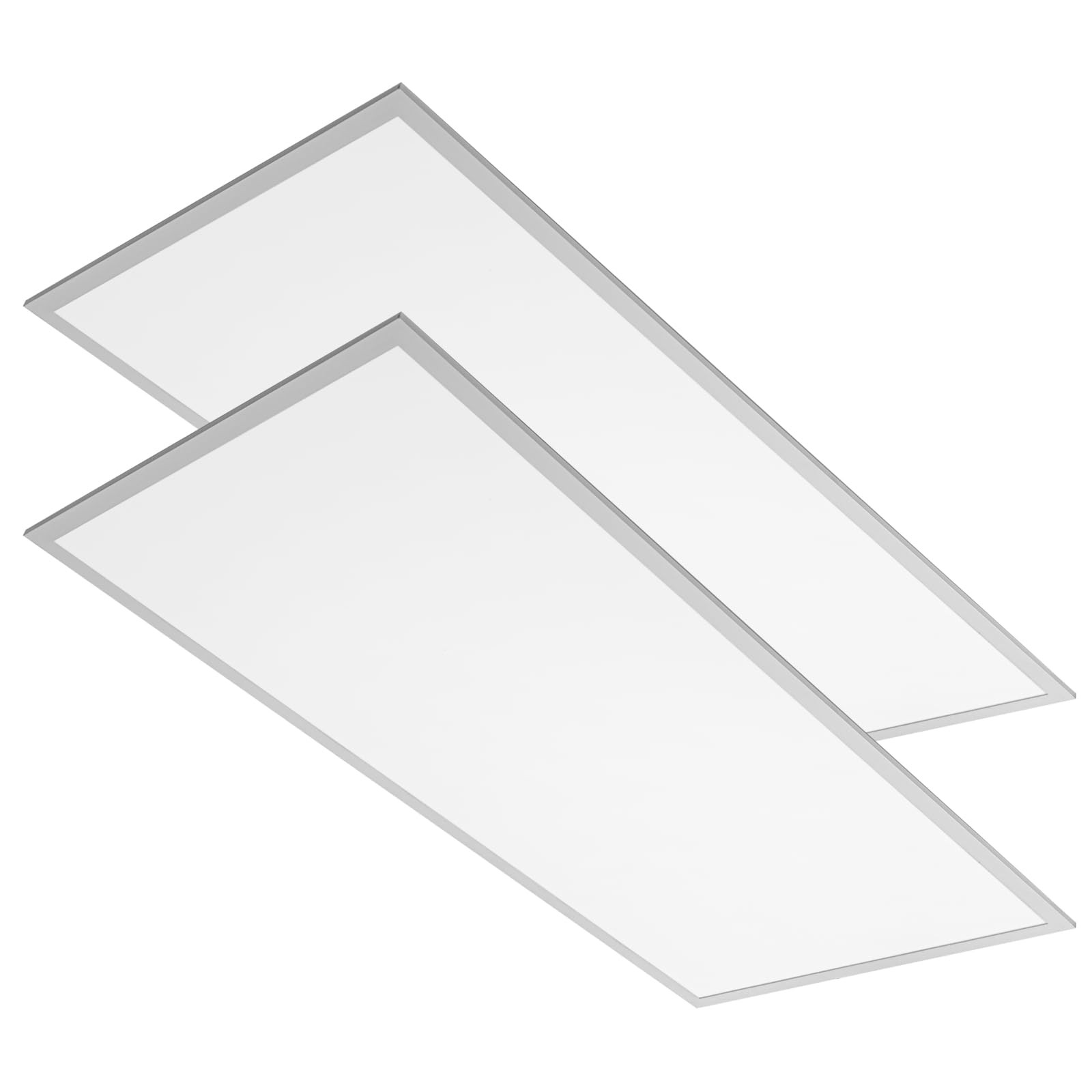 2 Pack 2x4 LED Flat Panel Light Drop Ceiling Light Fixture with Direct Flush Mounting 6000 Lumens High Brightness Selectable Color Temperature 3500K/4000K/5000K and 36W/40W/50W
