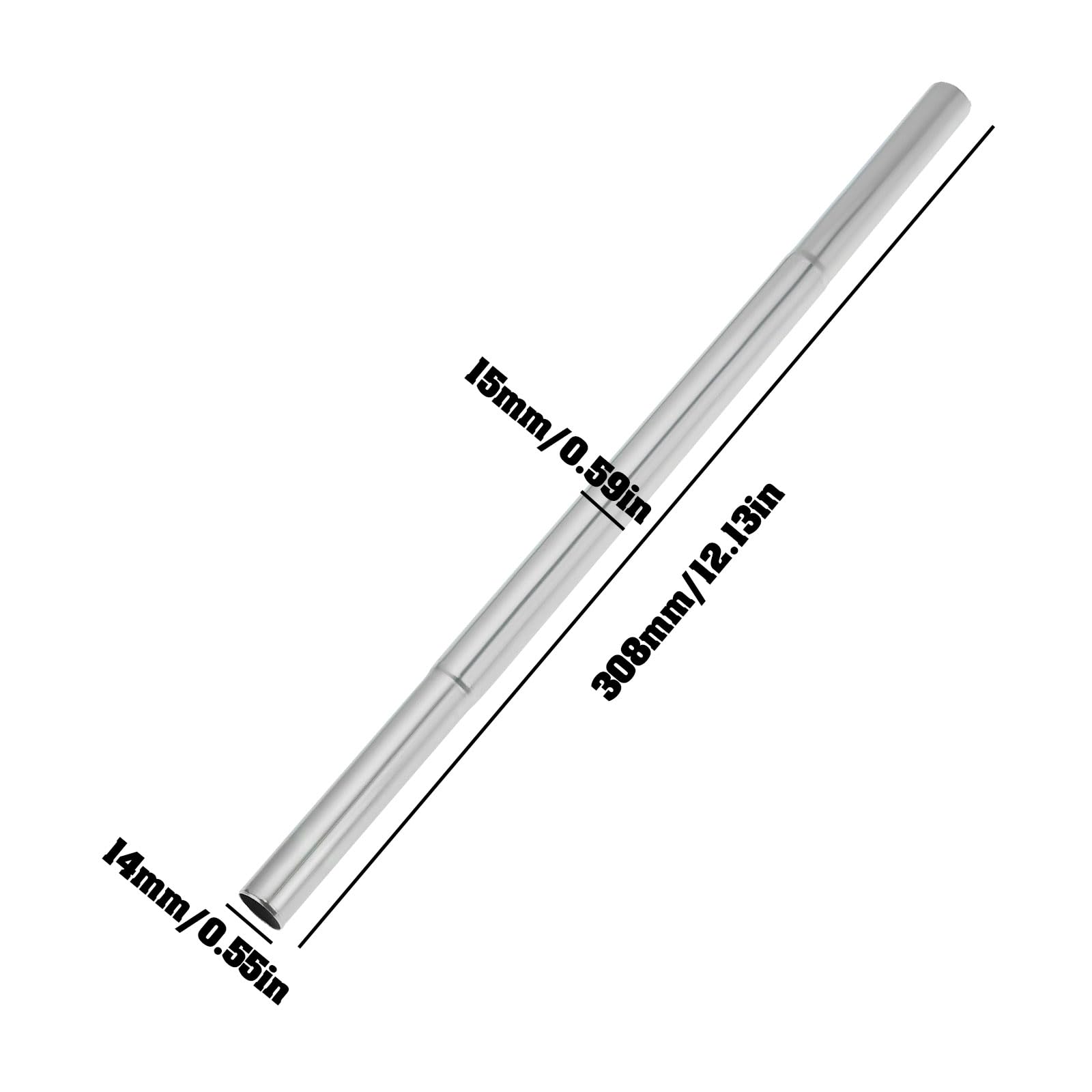ECSiNG Lot de 3 Rallonges de Club de Golf en Acier Inoxydable Adaptateur D'extension pour Barre à Billes Argent