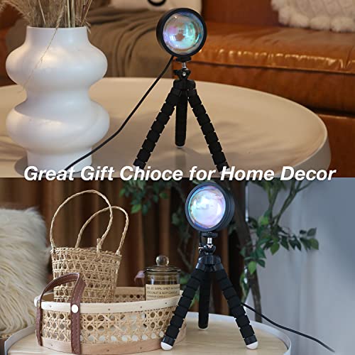Jimei Led Lights For Bedroom Decor Sunset Lamp Projector Sun/Sunlight/Sunrise Lamp Sunset Night Light Projection 10W 16 Colors With Remote App Control Room Decor/Christmas Gifts For Women #TOP5