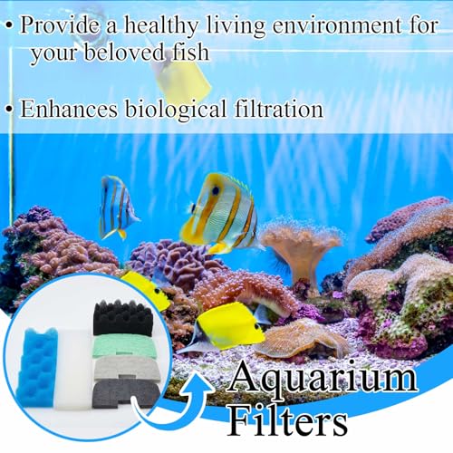 Image of Threlaco 32 Pcs Aquarium Replacement Maintenance Kit Compatible with Fluval 206 /207 Filter Media Including Biological Sponge, Ammonia /Phosphate /Nitrite Remover Pad, Aquarium Towel, Grease