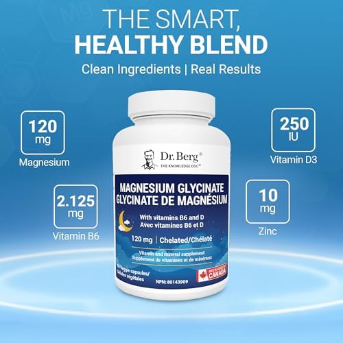 Dr. Berg Magnesium Glycinate 90ct – 4-in-1 Chelated for Muscle, Energy, & Immune Support– w/ D3, B6 & Zinc – 3rd Party Lab-Tested – No Fillers – Made in Canada with Domestic & Imported Ingredients — view 3