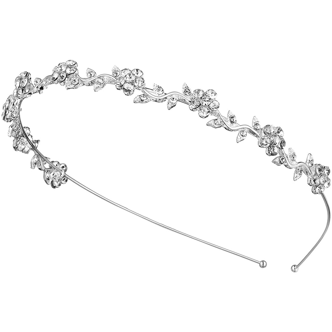 XBFOCNH Tiara de Cristal Corona de Novia Tiara de Novia con Cristales Rhinestone para Boda Cumpleaños Fiesta Actuación Baile Desfiles