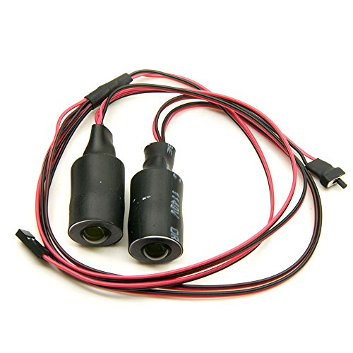 Mohero 2 Leds Angel Eyes & Demon Eyes Led Light Headlights For 1/10 Rc Model Crawler Cars Headlamps (Blue+White, 17Mm) #TOP3