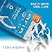 GRIN Double Flosspyx, Floss Picks, 150 ct, Dental Flossers, Minty Flavor, Recycled Plastic, 2 Lines of Strong Floss, Longer Floss Head, Traps Food and Plaque, Includes Safe Soft Fold-Back Tooth Pick
