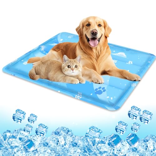 Generisch Kühlmatte Hund, Kuhlmatte für Hund und Katze mit Ungiftiges Gel, Hundematte Kühlend Kratzfest langlebiger Tierkühlmatte Sommer