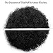 AISI QUEENS Short Afro Synthetic Curly Hair Ponytail African American Kinky Curly Wrap Drawstring Puff Ponytail Hair Extensions with 2 Clips(Large 1B#)
