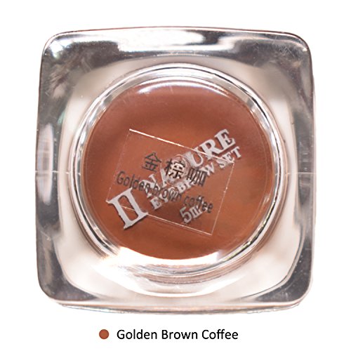 e-Life 100% Nature Eyebrow Set Tattoo Ink for Eyebrow/Eyebrow Microblading Tattoo Makeup PCD Cream Paste/Permanent Microblading Pigment 5ml/Bottle (Golden Brown Coffee)