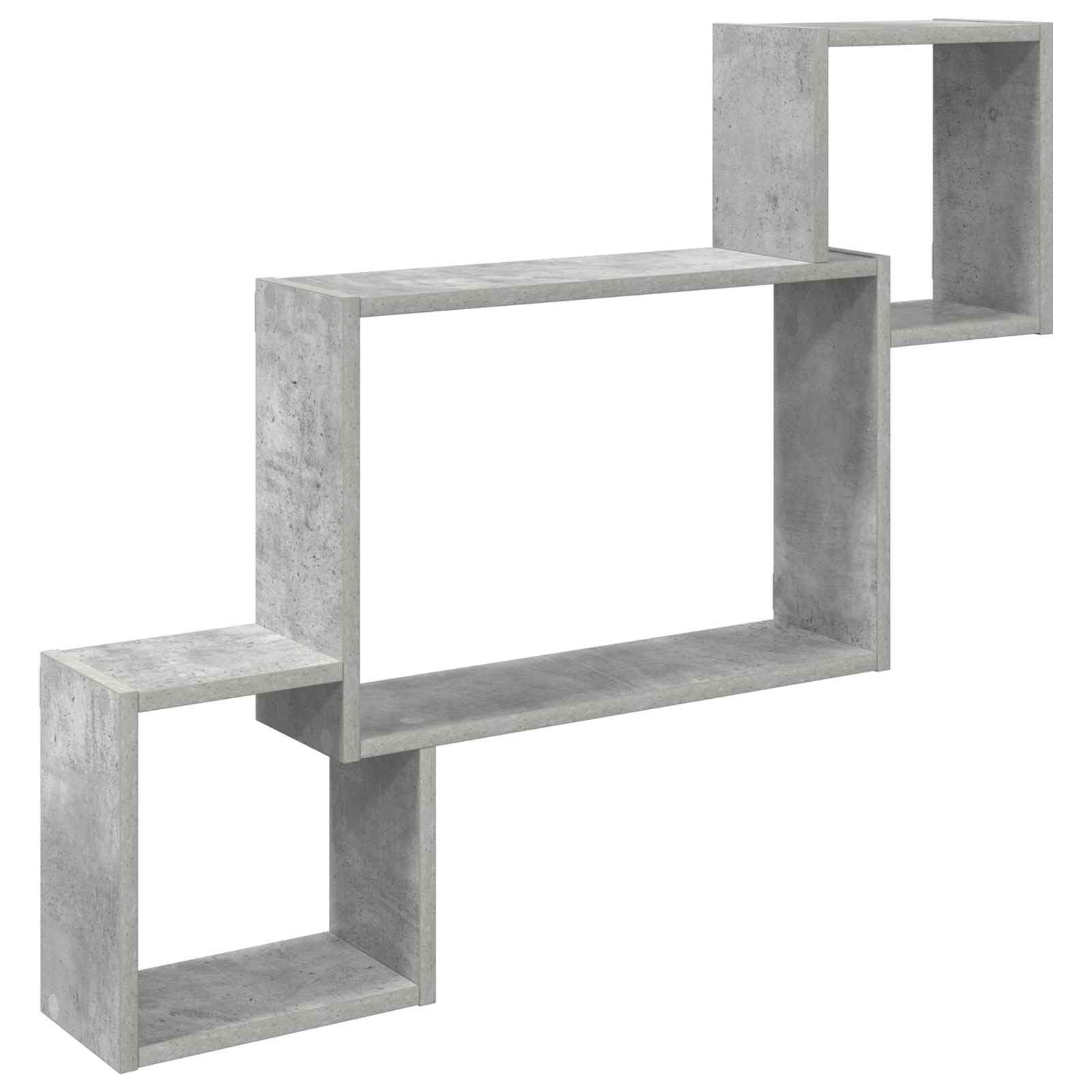 Regał ścienny, szary betonowy, 91,5 x 15 x 76 cm, materiał drewnopochodny, regał wiszący, oszczędność miejsca, z uchwytem ściennym, do salonu, sypialni, biura, wielofunkcyjne przechowywanie i