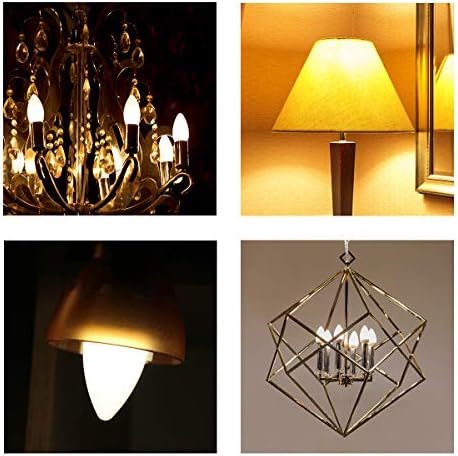 TEKLED® C37 LED Candle Bulbs | B22 Bayonet Cap | Energy Saving 6W Light Bulb 50W Incandescent Bulb Equivalent | 2700K 470LM NONDIMMABLE | 6-Pack Warm White