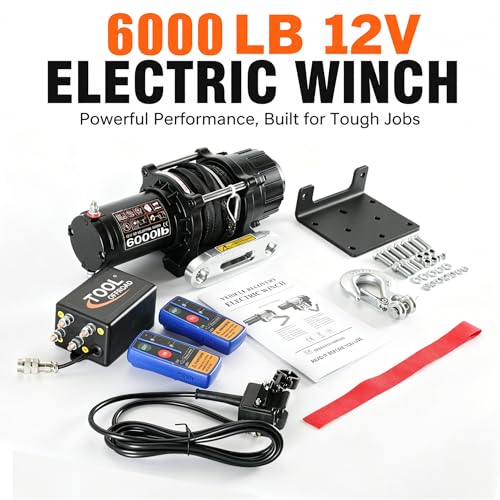 Winch Eléctrico 6000 lbs con Cuerda Sintética y Control Dual miniatura 6