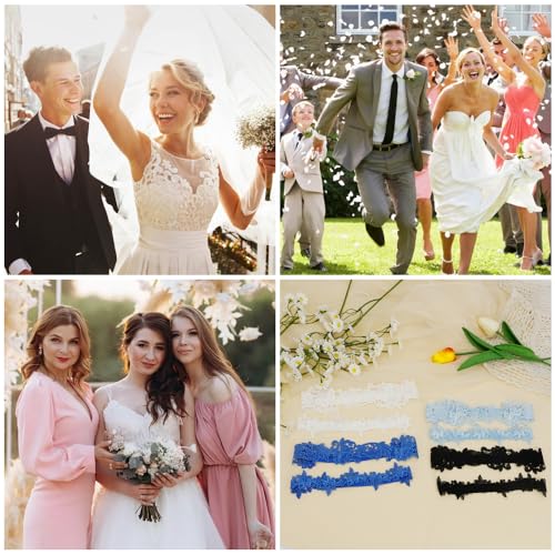 Garters for Bride, Wedding Garter for Bride, Wedding Garter Set for Bride, 2 Pieces White Garter Belt4