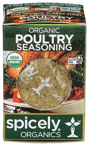 Spicely Organic Seasoning Poultry 0.35 Ounce ecoBox Certified Gluten-Free