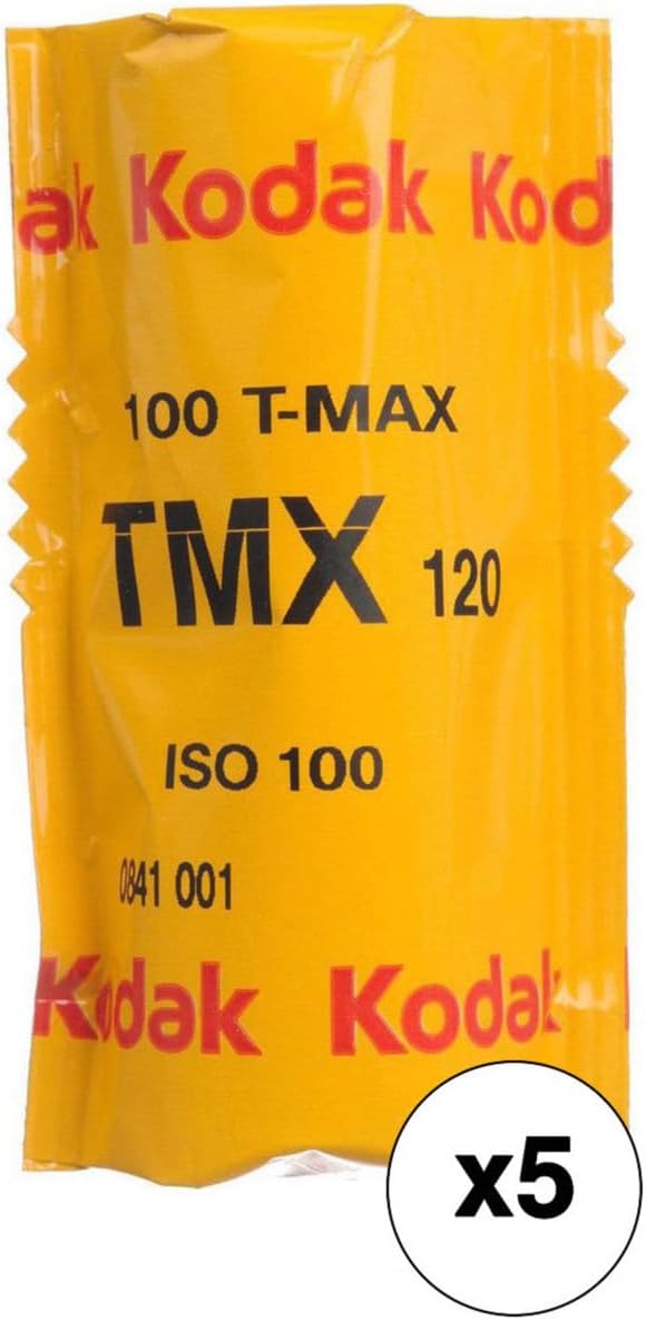 Kodak 857 2273 Professional 100 Tmax Black and White Negative Film 120 (ISO 100) 5 Roll Pack