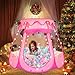 Pop Up Princess Tent with 50 Balls,Ball Pit with for Kid Girl Birthday Gift,Princess Toys for Toddlers with Carrying Bag,Play Tent for Kids Indoor|Outdoor