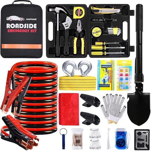 Car Emergency Roadside Kit - Roadside Assistance Emergency Kit, C...