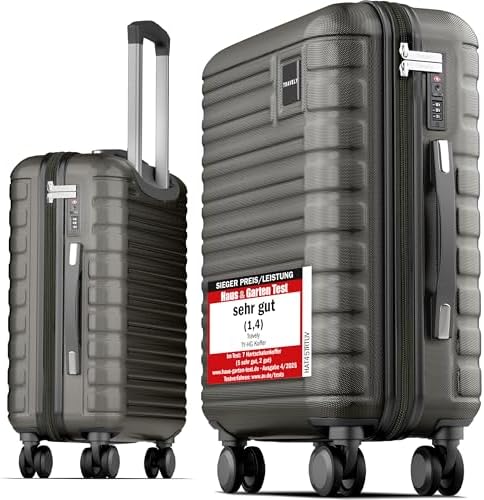 Travely Premium Handgepäck Koffer 55x40x20cm - passend für Ryanair, Lufthansa, Eurowings und co. I 36L Handgepäck Koffer mit sanften Rollen und praktischem TSA Schloss, Reisekoffer