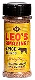 Leo's Amazing! Spice Blends for Everything Steaks, Chops and Burgers (New Formula - MSG Free), 5oz Bottle