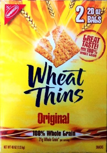 Nabisco Wheat Thins Original Snack Crackers 21 Gram Whole Grain 2 Bags Of 20Oz #TOP7