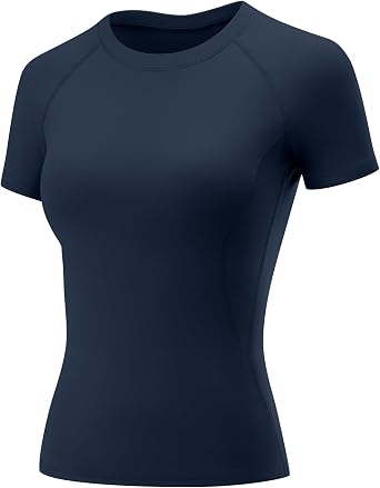 LOMON قمم تجريب نسائية قصيرة الأكمام Raglan قمصان رياضية Yoga Gym Crewneck قمصان جافة سريعة
