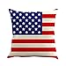 Housse de coussin décorative avec motif drapeau national imprimé pour canapé, décoration durable, housse de coussin pour salon, Usa