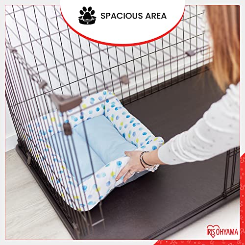 Iris Ohyama Welpenauslauf mit abschließbarer Tür und Dach, Katzengehege, H66cm, Braun, Hundebox, Für Outdoor, Indoor, Welpenlaufstall, Hundezaun, Welpenzaun, Laufstall Hund, STS-1200TY