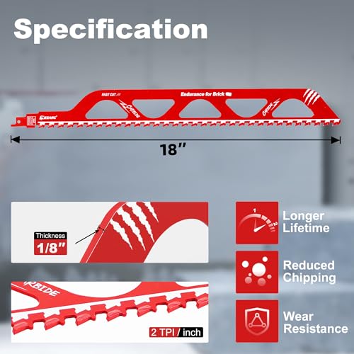 EZARC 18-Inch Long Masonry Blade