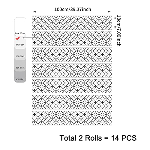 Funlife 14 Pcs Peel And Stick Stair Risers Stickers, Self Adhesive Vinyl Scandinavian Stair Stickers, Staircase Murals Decals Decor For Steps, 39.37"X7.09", Petal #TOP1