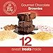 Gourmet Brownie Gift Box – 12 Assorted Rich, Chocolate Brownies Handcrafted for Freshness – Christmas Gift Basket, Holiday Gift Baskets for Women, Coworkers, Friends, Family, and Loved Ones