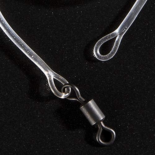 DECDEAL 1M 30LB Líder de Pesca Linha Nylon Linha Líder com Anel Giratório Rápido Giratória Acessório